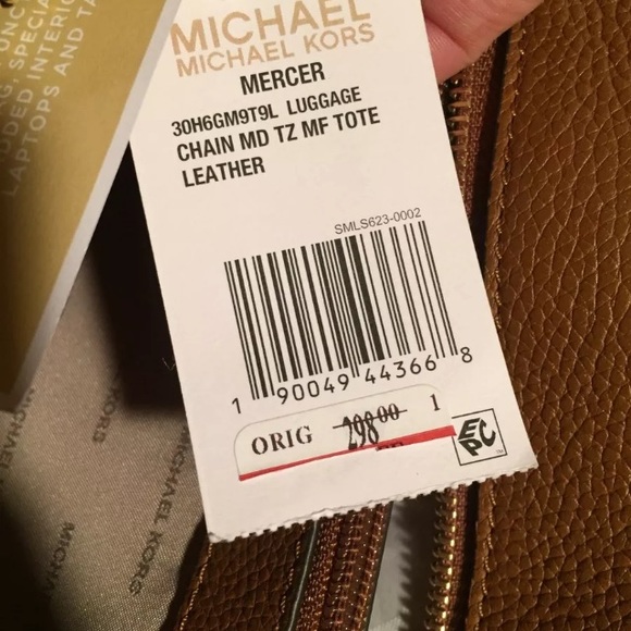 Michael Kors Mercer Chain medium tote luggage $298 - Picture 5 of 8